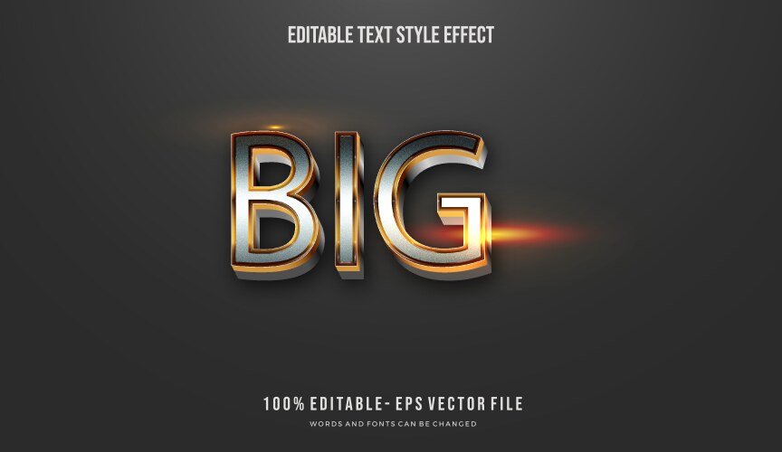 Modern editable text style effect gradient color vector image