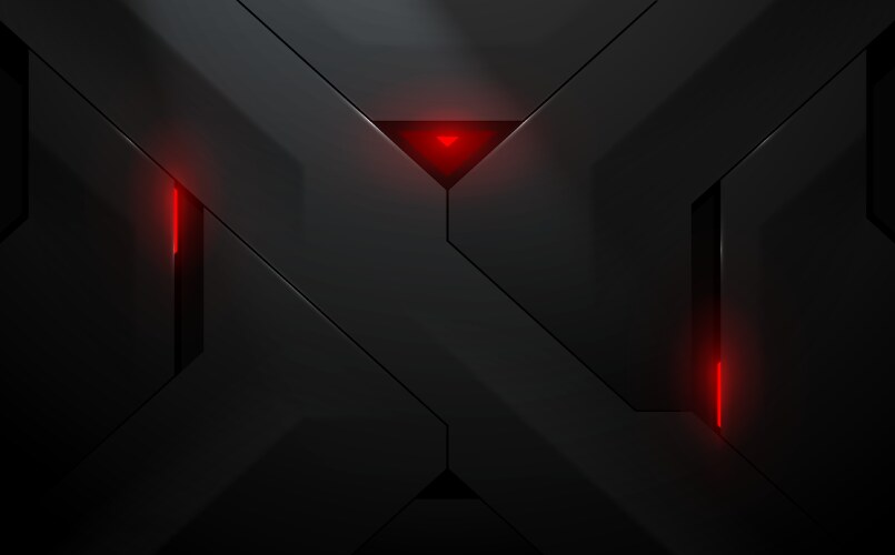 Abstract metal background with red light Vector Image