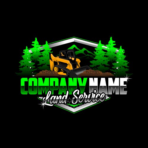 Land Service & Clearing Logo Vector Image