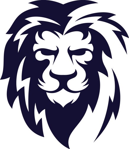 Lion Head Emblem Logo Template Vector Image