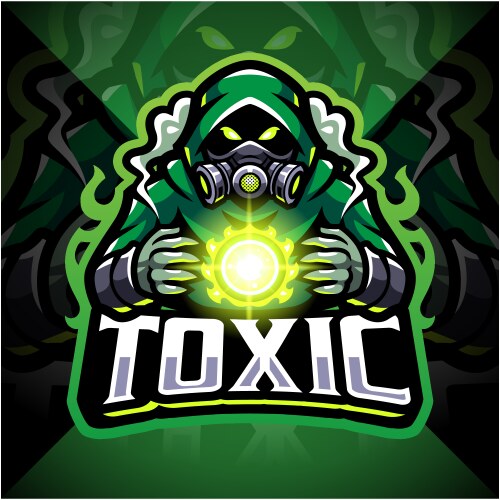 Toxic Gas Esports Logo Vector Image