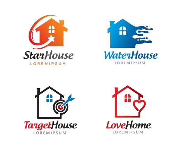 House logo template design vector image