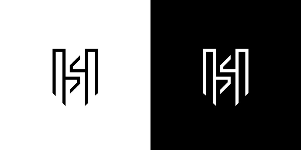 Modern HS Letter Monogram Logo Vector Image