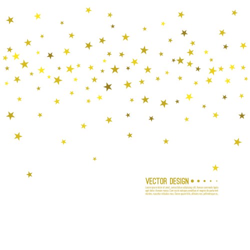 Frame gold stars on a white background Royalty Free Vector
