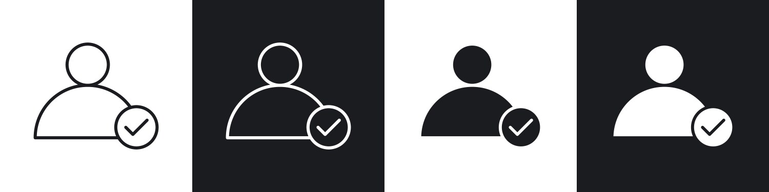 Following icons template symbol pixels perfect – Royalty-Free Vector ...