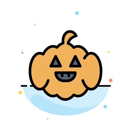 Pumpkin american abstract flat color icon Vector Image