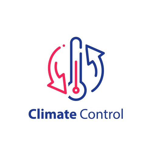 Sign Climate Control Hand drawn lettering slogan about climate change Vector Image