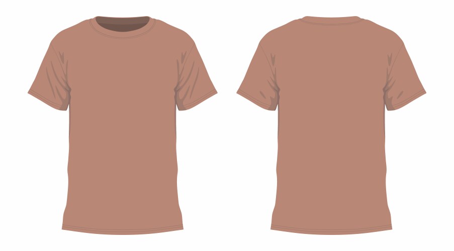 mens brown t shirt vector image