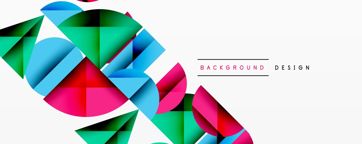 Abstract geometric shapes overlap creating vector image