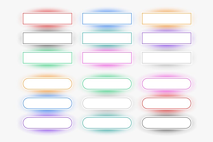 Collection of gradient uiux app button icon design vektorbild