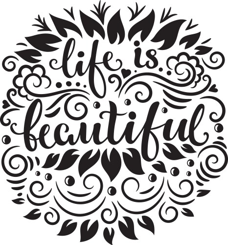 Hand drawn lettering poster Royalty Free Vector Image
