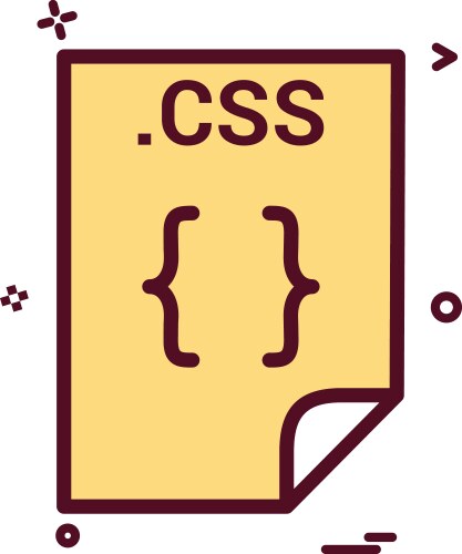 CSS File Format Icon vector image