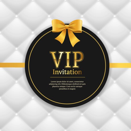 Vip invitation and card set Royalty Free Vector Image