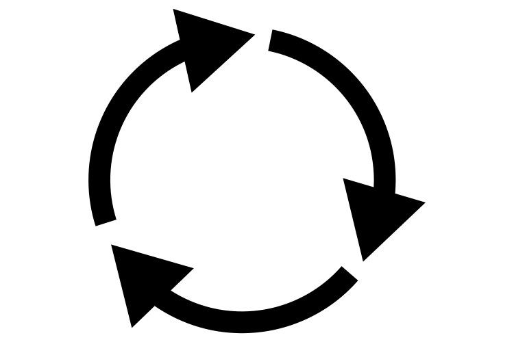 Recycle arrows loading arrow circular rotation vektorbild
