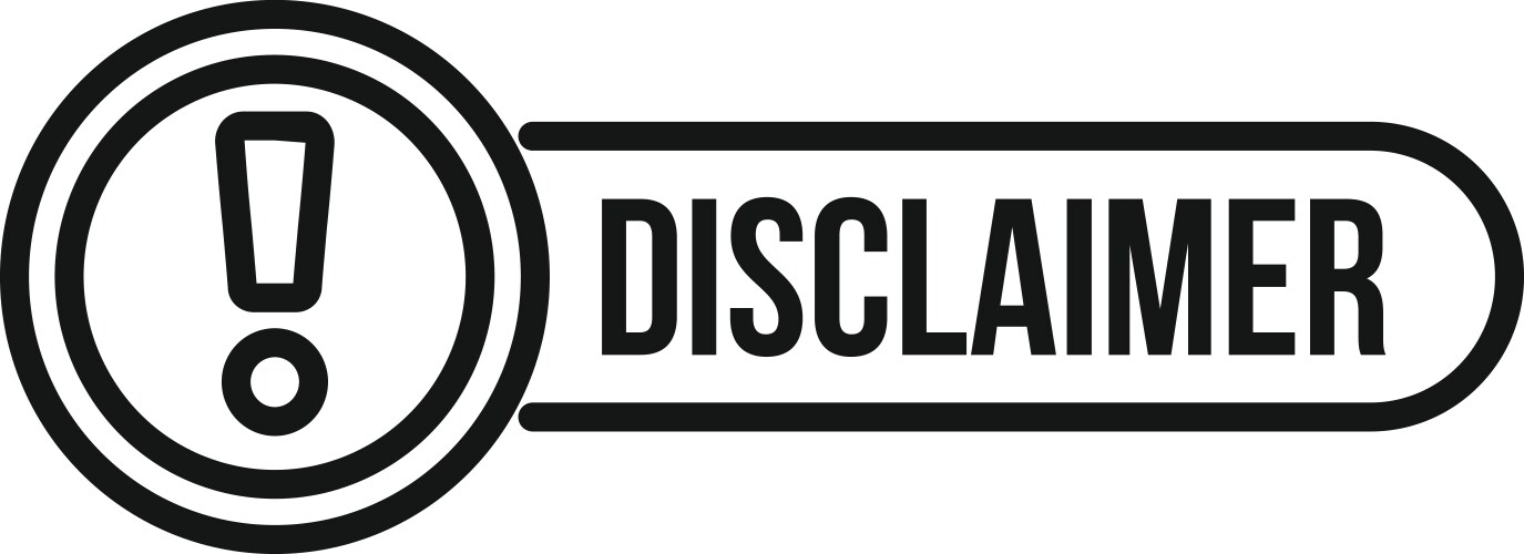 disclaimer online banner icon outline term vector