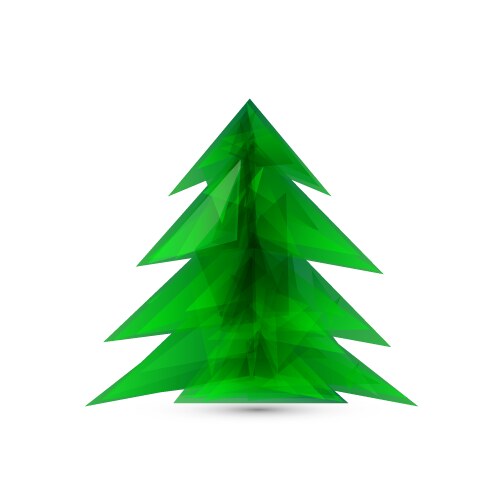 Christmas tree abstract isolated Royalty Free Vector Image