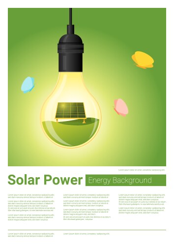 Energy concept background with solar panel 2 Vector Image