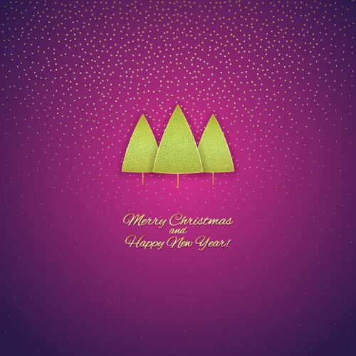 greeting card with a christmas tree vector image