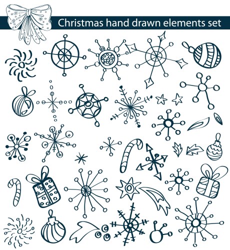 Hand drawn floral elements for your design Vector Image
