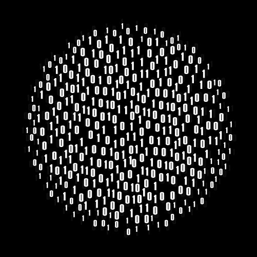 Abstract technology background with binary vector image