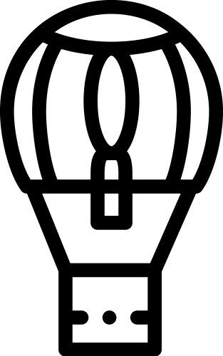 Balloon icon thin linear style design isolated Vector Image