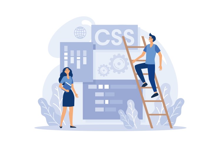 Programmer concept idea of coding testing vector image