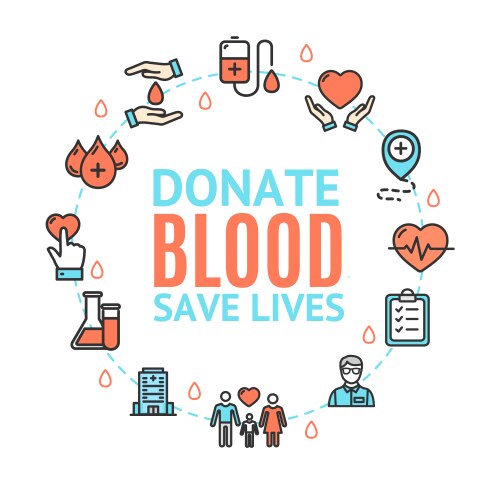 blood donation concept vector