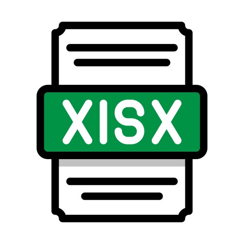 document file format xlsx spreadsheet icon vector