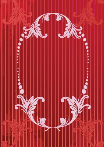 Red floral frame Royalty Free Vector Image - VectorStock