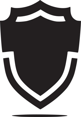 Black and white simple shield silhouette Vector Image