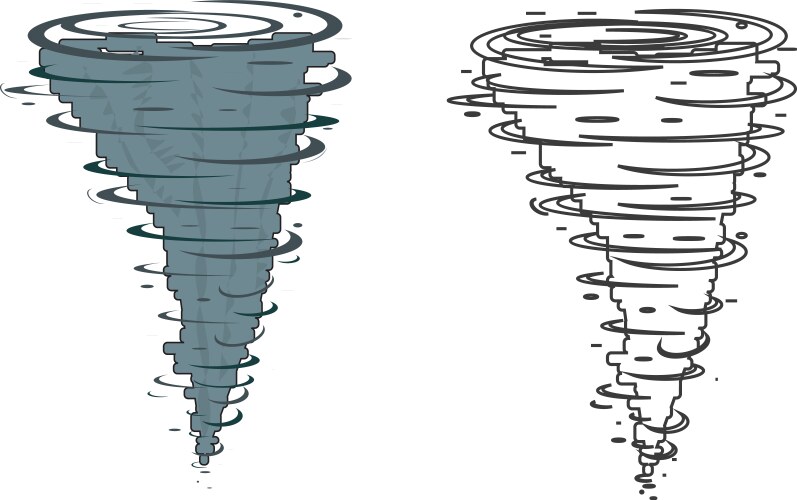 Tornado hurricane 3d icon set Royalty Free Vector Image
