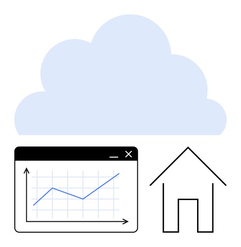 Cloud computing technology with graph analytics vector image