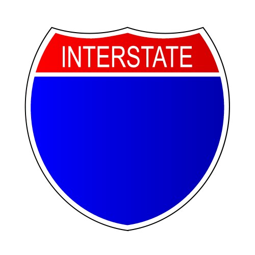 Interstate highway sign Vector Images & Graphics for Commercial
