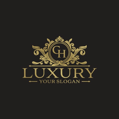 Luxury Golden Logo Template Vector Image
