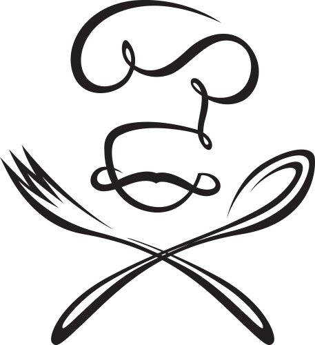 Chef hold wooden spoon Royalty Free Vector Image