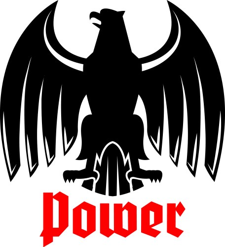 Eagle emblem heraldic bird isolated icon Vector Image