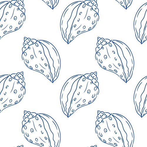 Shell patterns create a harmonious design vector image