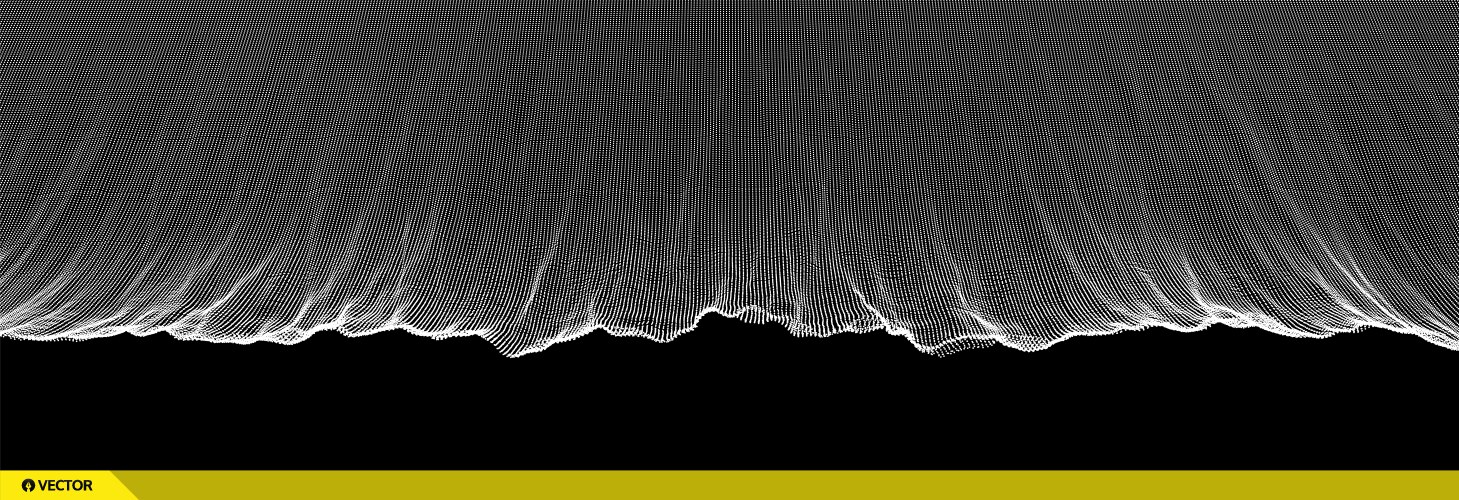 Array dynamic particles 3d grid surface vector image