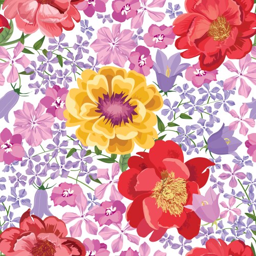 Vintage floral background - seamless pattern Vector Image