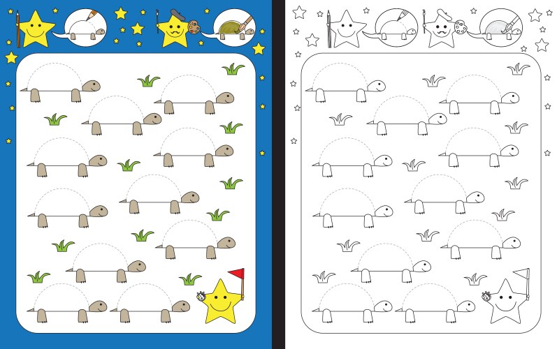 Preschool worksheet vector image