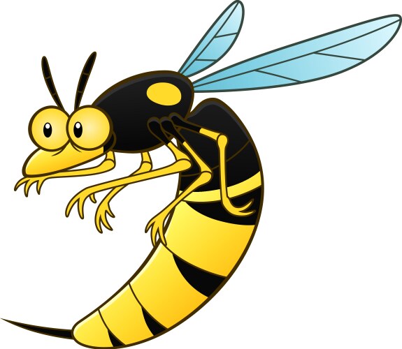 Cartoon wasp pest vector image