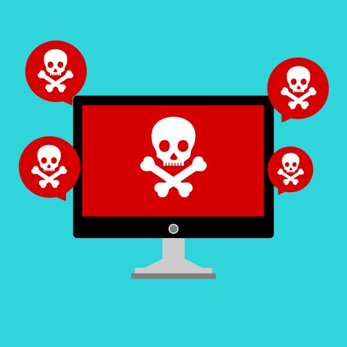Hacker activity computeralert notification vector image