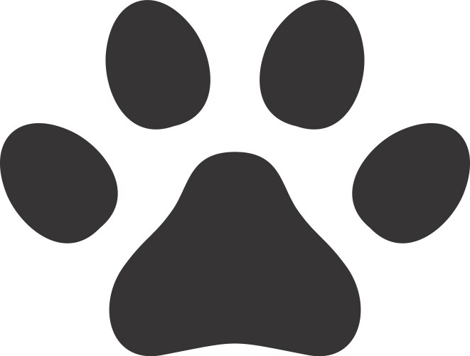 Cute Dog Paw Print Vector Image