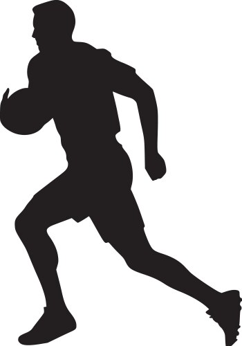 Football - black and white Vector Image