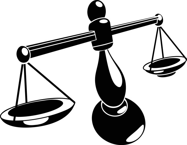 Antique Scales of Justice Vector Image