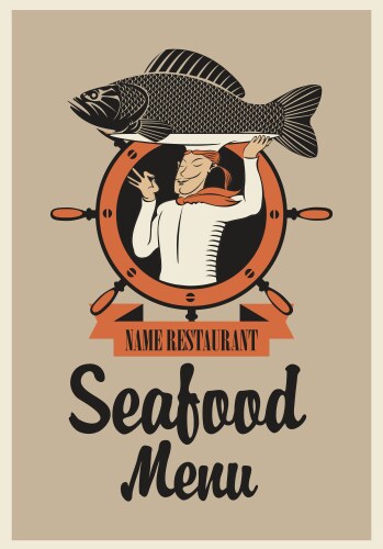 Cartoon Cook with Fish – Royalty-Free Vector | VectorStock