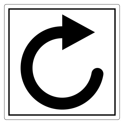 Circular arrow symbol representing refresh vector image