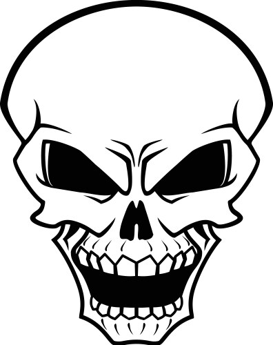 Spooky Skull Illustration Vector Image