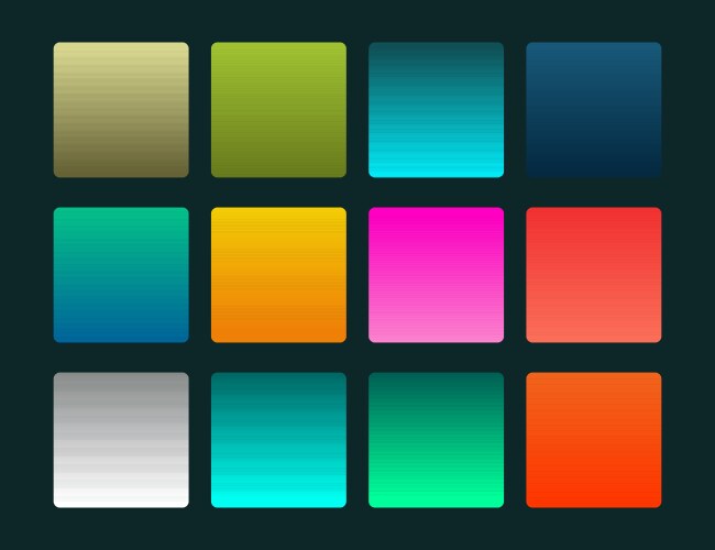Default basic color gradient modern background set vector image