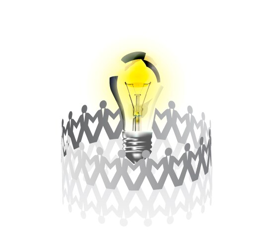Creative light bulb idea Royalty Free Vector Image